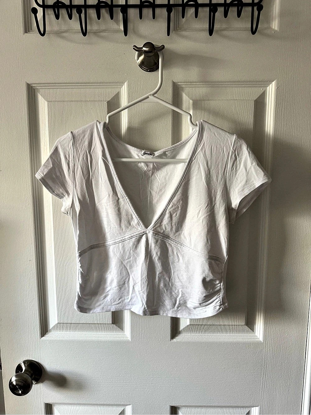 GARAGE White Cotton Crop Top Size Small Like New